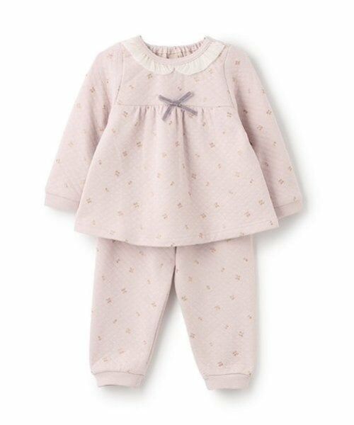 petit main / プティマイン ルームウェア | キラキラチェリーキルトパジャマ（ライト ピンク）