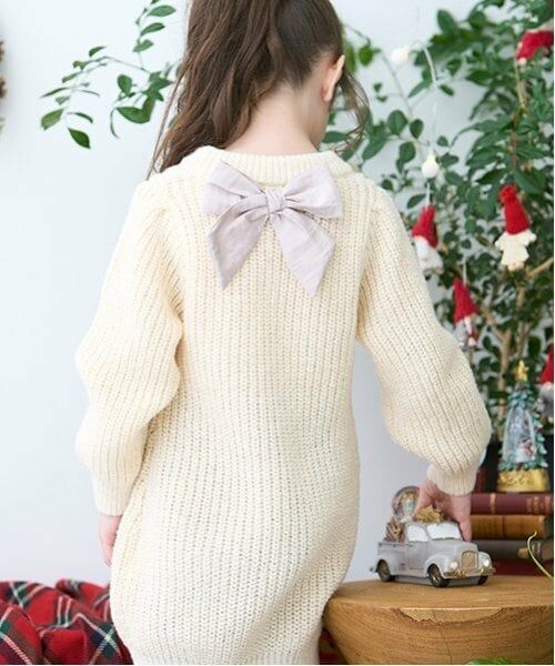 petit main / プティマイン ミニ丈・ひざ丈ワンピース | キラキラニットワンピース | 詳細1