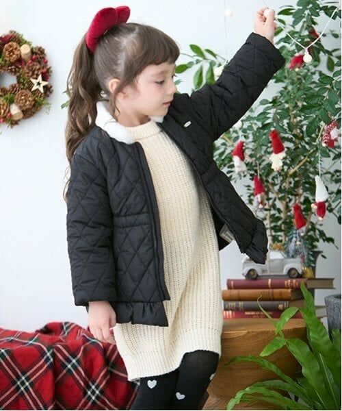 petit main / プティマイン ミニ丈・ひざ丈ワンピース | キラキラニットワンピース | 詳細2