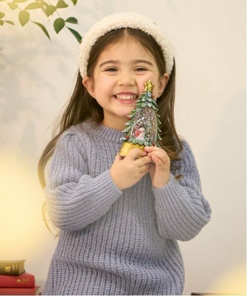 petit main / プティマイン ミニ丈・ひざ丈ワンピース | キラキラニットワンピース | 詳細3