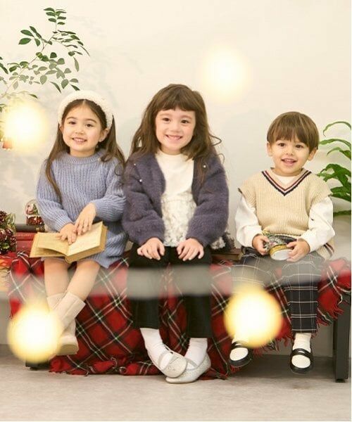 petit main / プティマイン ミニ丈・ひざ丈ワンピース | キラキラニットワンピース | 詳細4