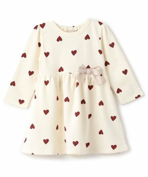 petit main / プティマイン ミニ丈・ひざ丈ワンピース | 【GOODPRICE】カット裏毛ワンピース（アイボリー）