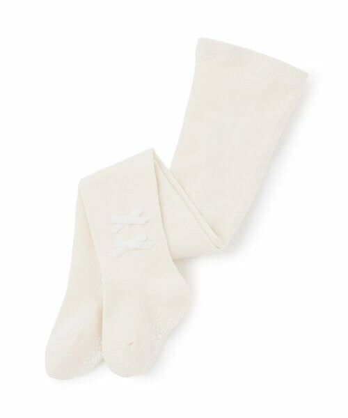 petit main / プティマイン ストッキング・タイツ・その他 | プチリボンタイツ（オフ ホワイト）