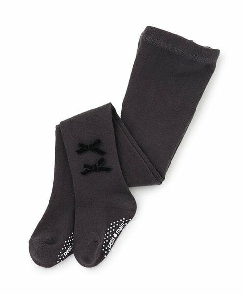 petit main / プティマイン ストッキング・タイツ・その他 | プチリボンタイツ（チャコール）