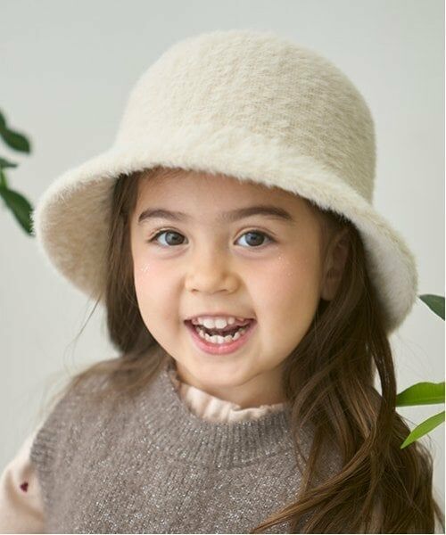 petit main / プティマイン ハット | シャギーバケットハット（アイボリー）