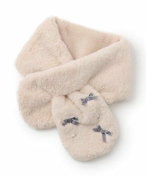 petit main / プティマイン マフラー・ショール・スヌード・ストール | ファーティペット（ライト ピンク）