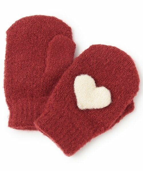 petit main / プティマイン 手袋 | モチーフミトン（赤）