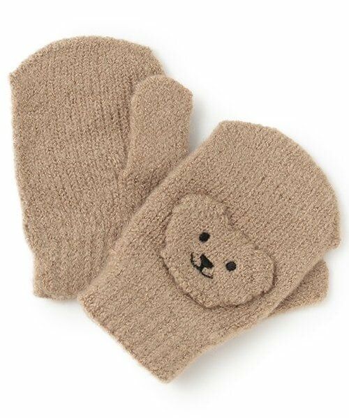 petit main / プティマイン 手袋 | モチーフミトン（モカ茶）