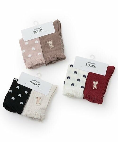 petit main / プティマイン ソックス | うさぎ&ハートクルーソックス2P | 詳細6