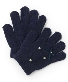 petit main / プティマイン 手袋 | パールリボン手袋