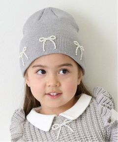 petit main / プティマイン ニットキャップ | パールリボンつきニットキャップ