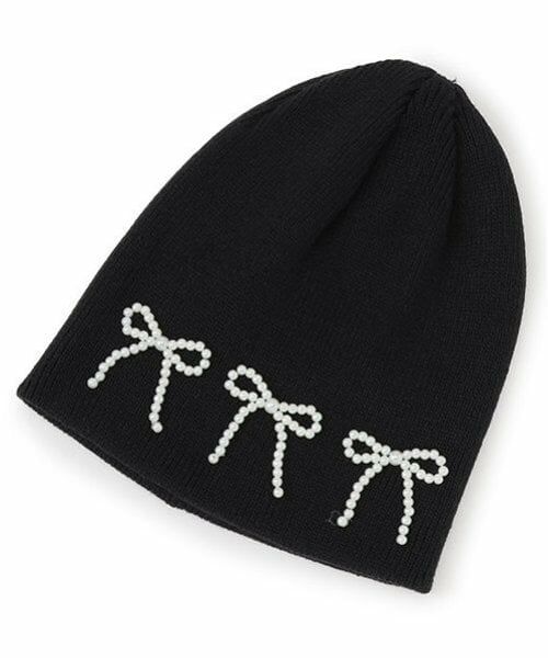 petit main / プティマイン ニットキャップ | パールリボンつきニットキャップ | 詳細10