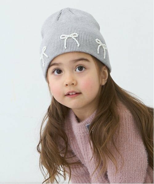 petit main / プティマイン ニットキャップ | パールリボンつきニットキャップ | 詳細7