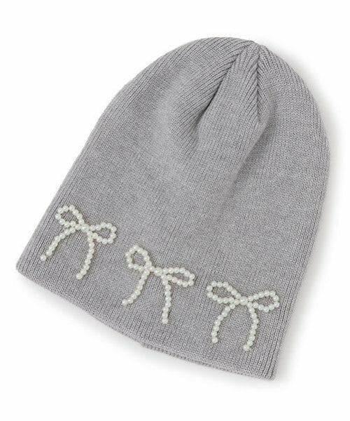 petit main / プティマイン ニットキャップ | パールリボンつきニットキャップ | 詳細9