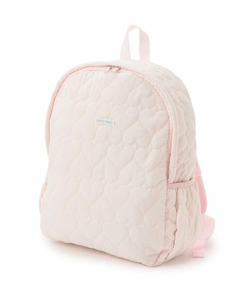 petit main / プティマイン リュック・バックパック | ハートキルティングリュック（ライト ピンク）