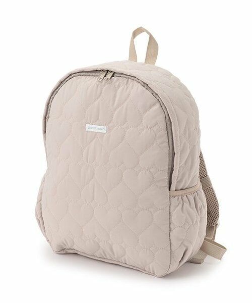 petit main / プティマイン リュック・バックパック | ハートキルティングリュック（モカ茶）