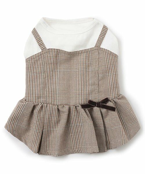 petit main / プティマイン ペットグッズ | 【リンク】【DOG】チェックドッキングワンピ | 詳細12