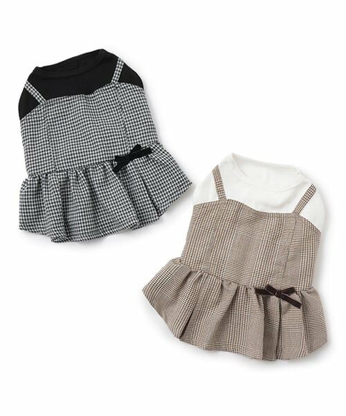 petit main / プティマイン ペットグッズ | 【リンク】【DOG】チェックドッキングワンピ | 詳細17