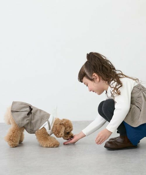 petit main / プティマイン ペットグッズ | 【リンク】【DOG】チェックドッキングワンピ | 詳細8