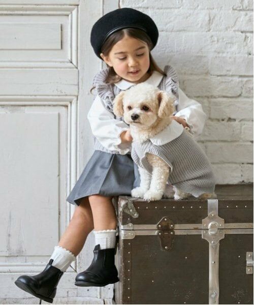 petit main / プティマイン ペットグッズ | 【リンク】【DOG】パールリボンつきニットタンク | 詳細4