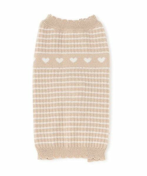 petit main / プティマイン ペットグッズ | 【リンク】【DOG】ハートリブニットタンク（薄ベージュ）