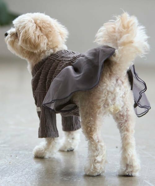 petit main / プティマイン ペットグッズ | 【DOG】チュールスカートドッキングワンピ | 詳細10