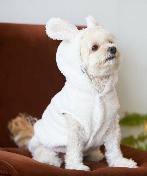 petit main / プティマイン ペットグッズ | 【DOG】アニマルなりきりボアベスト（アイボリー）