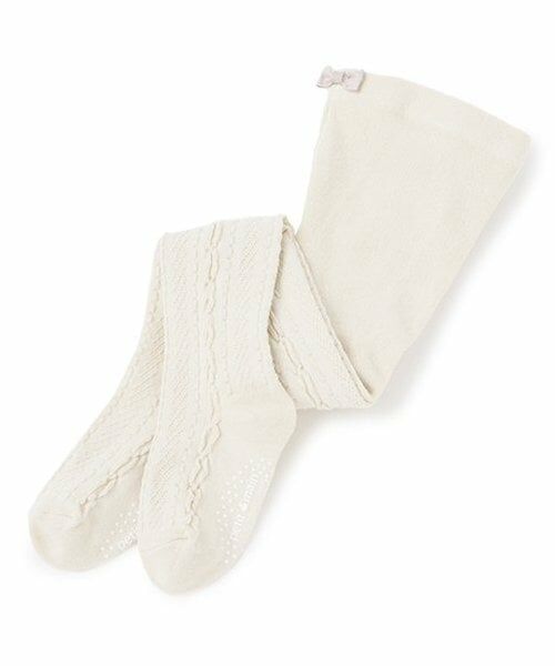 petit main / プティマイン ストッキング・タイツ・その他 | ジャガードタイツ(アイボリー)