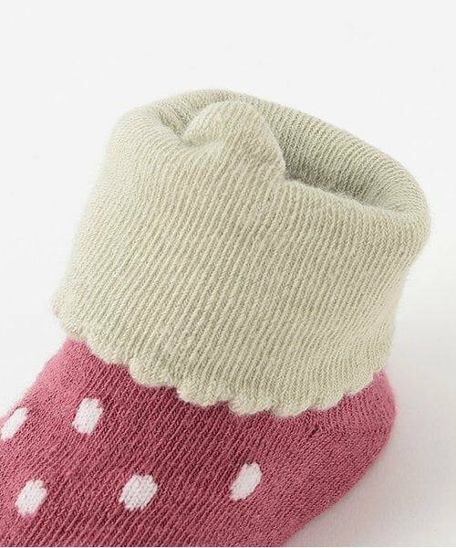 petit main / プティマイン ベビー・キッズウエア | いちごカップソックス | 詳細3