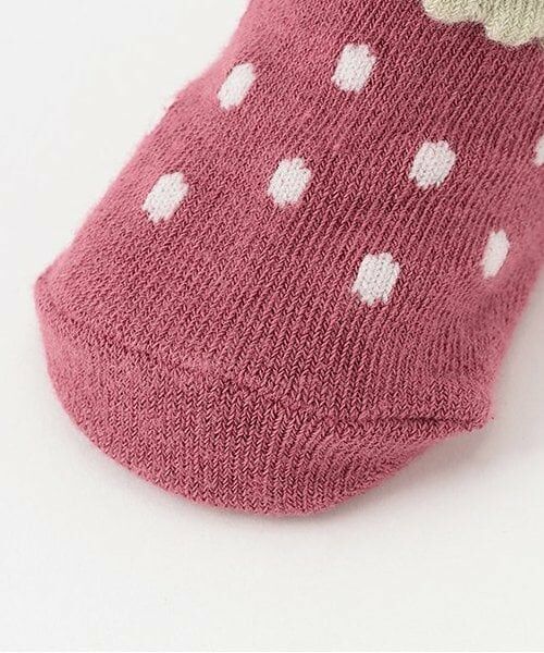 petit main / プティマイン ベビー・キッズウエア | いちごカップソックス | 詳細4
