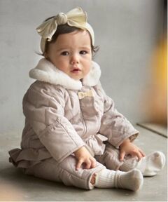 petit main / プティマイン ベビー・キッズウエア | 【リンク】キルトフリルジャンプスーツ(ベビー)