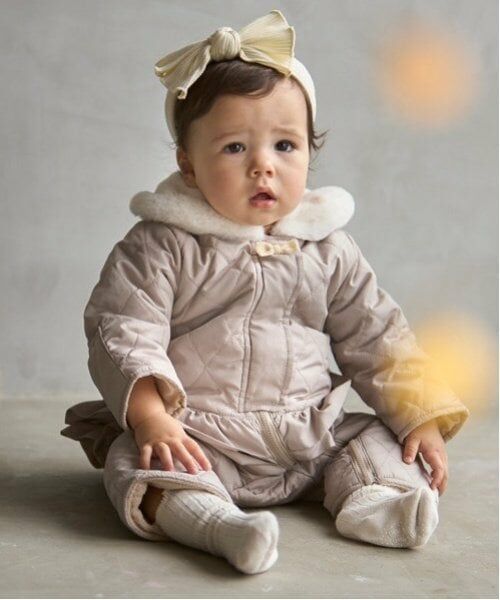 petit main / プティマイン ベビー・キッズウエア | 【リンク】キルトフリルジャンプスーツ(ベビー) | 詳細1