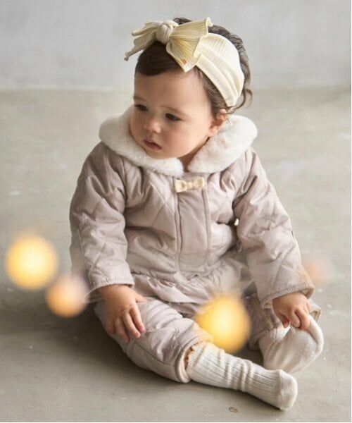 petit main / プティマイン ベビー・キッズウエア | 【リンク】キルトフリルジャンプスーツ(ベビー) | 詳細2