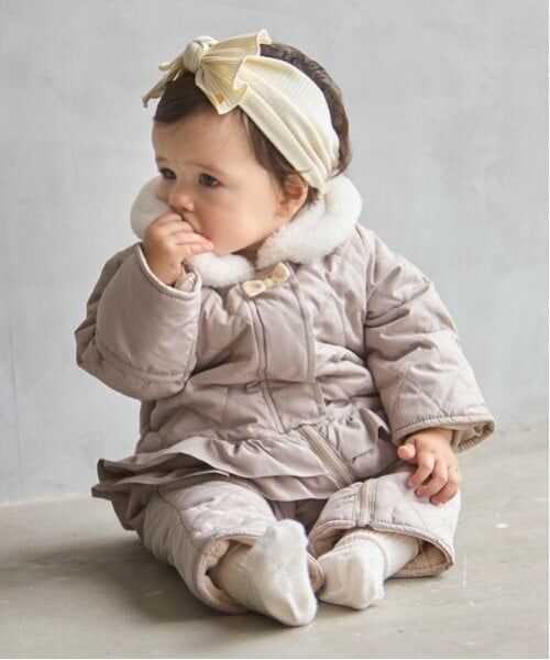 petit main / プティマイン ベビー・キッズウエア | 【リンク】キルトフリルジャンプスーツ(ベビー) | 詳細3