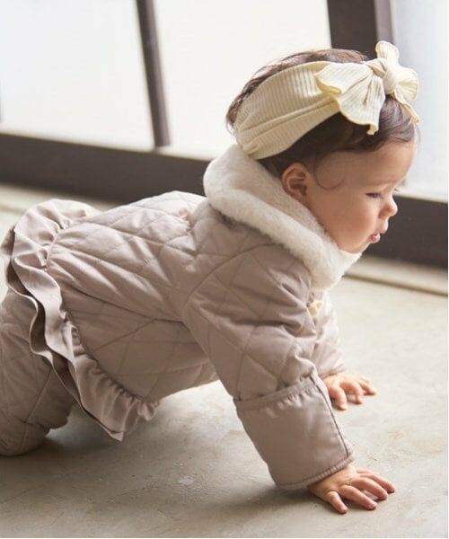 petit main / プティマイン ベビー・キッズウエア | 【リンク】キルトフリルジャンプスーツ(ベビー) | 詳細5