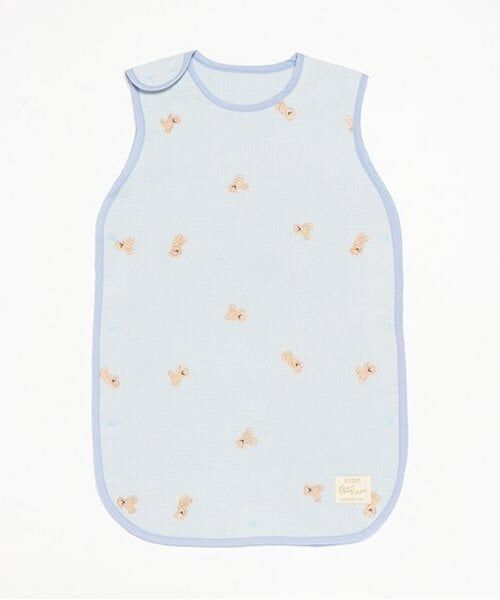 petit main / プティマイン ベビー・キッズウエア | ガーゼスリーパー（ライト ブルー）