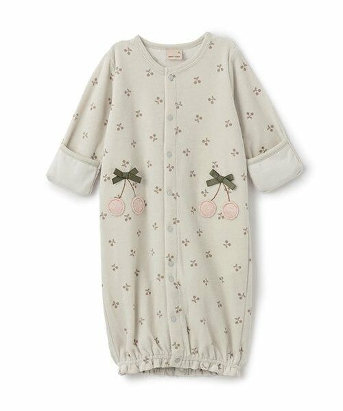 petit main / プティマイン ロンパース | アソートモチーフ2WAYオール（ライト グリーン）