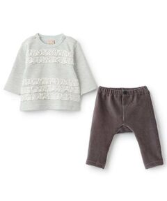 petit main / プティマイン ベビー・キッズウエア | フリルトップスセット