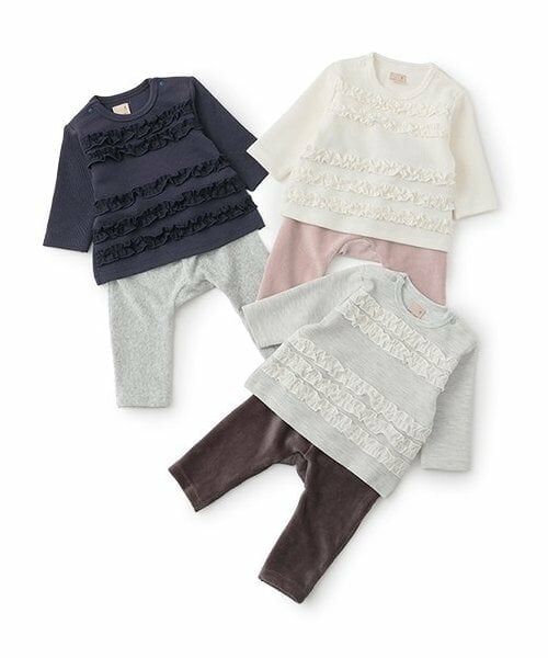 petit main / プティマイン ベビー・キッズウエア | フリルトップスセット | 詳細8