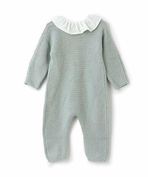 petit main / プティマイン ロンパース | フリル衿つきニットカバーオール | 詳細4