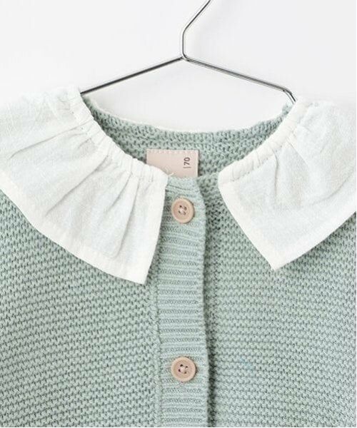 petit main / プティマイン ロンパース | フリル衿つきニットカバーオール | 詳細5