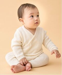 petit main / プティマイン ロンパース | 透かし編みカバーオール