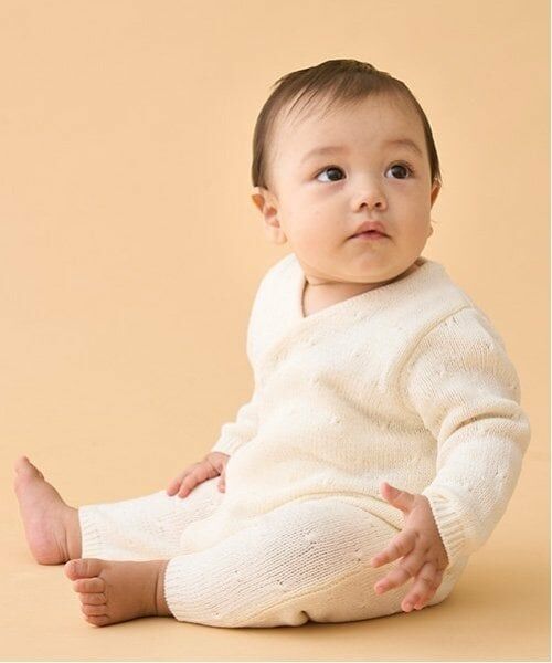 petit main / プティマイン ロンパース | 透かし編みカバーオール | 詳細1
