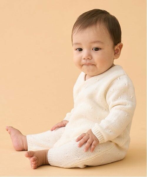 petit main / プティマイン ロンパース | 透かし編みカバーオール | 詳細2