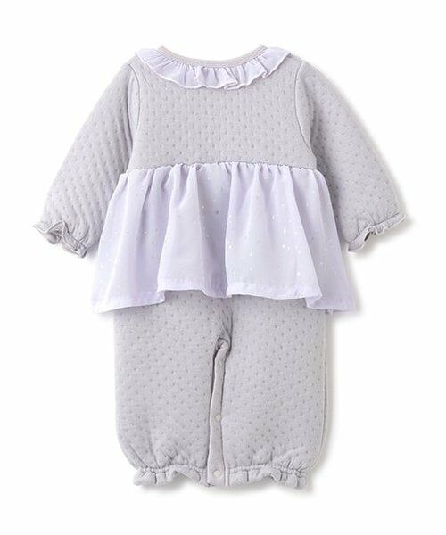 petit main / プティマイン ロンパース | 星柄シフォン切替2WAYオール | 詳細1