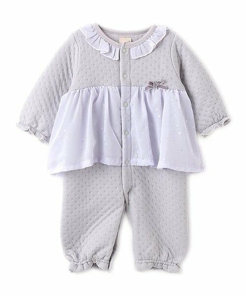 petit main / プティマイン ロンパース | 星柄シフォン切替2WAYオール | 詳細2