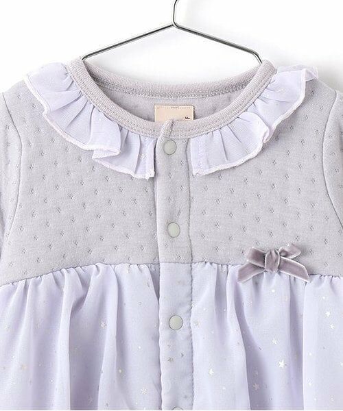 petit main / プティマイン ロンパース | 星柄シフォン切替2WAYオール | 詳細3
