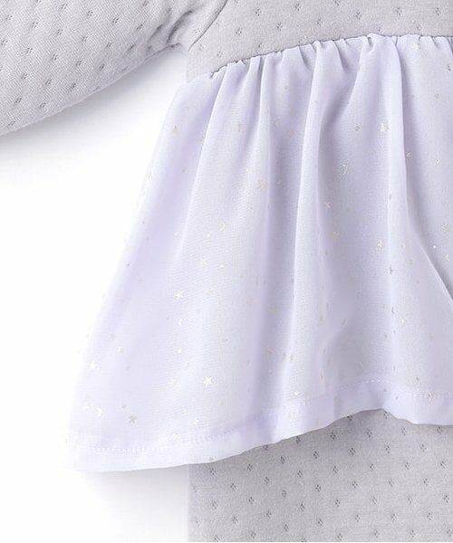 petit main / プティマイン ロンパース | 星柄シフォン切替2WAYオール | 詳細5