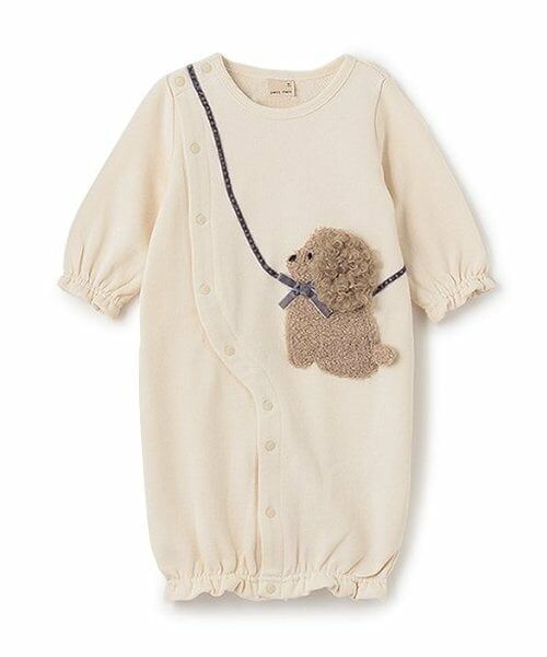 petit main / プティマイン ロンパース | 【リンク】プードル2WAYオール(ベビー)（薄ベージュ）