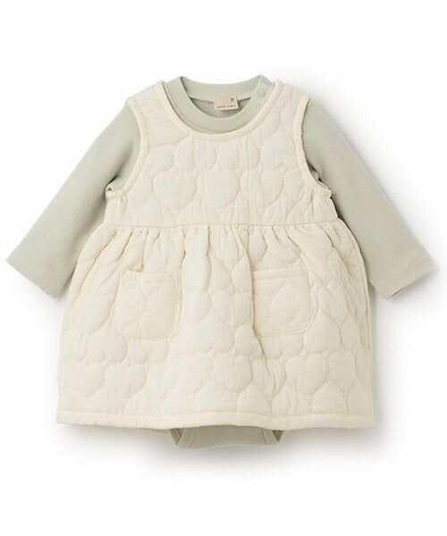 petit main / プティマイン ベビー・キッズウエア | 【リンク】ハートキルトジャンスカセット(ベビー)（アイボリー）